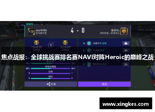 焦点战报：全球挑战赛排名赛NAVI对阵Heroic的巅峰之战